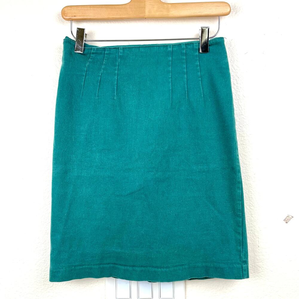 Vintage 80s Skirt Sz S Indie Sleeze Grunge Fairy‎ Stretchy Mini Twee Rave Aqua